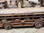 Vtg Cast Iron Twin Coach Bus Toy Dent Arcade AC Williams Hubley? 5 inches
