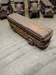 Vtg Cast Iron Twin Coach Bus Toy Dent Arcade AC Williams Hubley? 5 inches