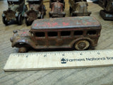 Vtg Cast Iron Taxi Limo Bus Toy Hubley Arcade AC Williams Dent? 5" White Tires