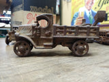 Vtg Cast Iron C Cab Stake Bed Truck Toy AC Williams Arcade? 5" Artillery Wheels!