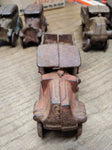 Vtg Cast Iron C Cab Stake Bed Red Truck Toy AC Williams? 5" Artillery Wheels!