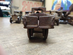 Vtg Cast Iron C Cab Stake Bed Red Truck Toy AC Williams? 5" Artillery Wheels!