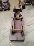 Vtg Cast Iron C Cab Stake Bed Red Truck Toy AC Williams? 5" Artillery Wheels!
