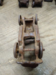 Vtg Cast Iron Red Coupe Car Toy AC Williams Arcade Dent Hubley? 4" Steel Wheels!