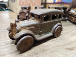 Vtg Cast Iron Blue Coupe Car Toy Arcade AC Williams Hubley? 4" Steel Wheels!