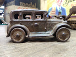 Vtg Cast Iron Blue Coupe Car Toy Arcade AC Williams Hubley? 4" Steel Wheels!