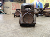 Vtg Cast Iron Blue Coupe Car Toy Arcade AC Williams Hubley? 4" Steel Wheels!