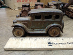 Vtg Cast Iron Blue Coupe Car Toy Arcade AC Williams Hubley? 4" Steel Wheels!