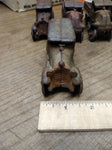 Vtg Cast Iron Blue Coupe Car Toy Arcade AC Williams Hubley? 4" Steel Wheels!