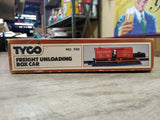 Vtg HO Scale Tyco #930 Freight Unloading Box Car Set #19720 Burlington in Box