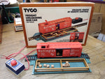 Vtg HO Scale Tyco #930 Freight Unloading Box Car Set #19720 Burlington in Box