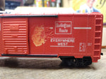 Vtg HO Scale Tyco #930 Freight Unloading Box Car Set #19720 Burlington in Box