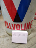 Vtg Valvoline Oil Co Grease Can No 637 1/2 Full 5 Pound Freedom Pa