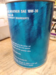 Vtg 1 Quart Paper Can Sears Roebuck And Company All Weather SAE 10W 30 Motor Oil