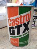 Vtg 1 Quart Paper Can Castrol GTX High Performance Motor Oil 20W 50 USA