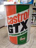 Vtg 1 Quart Paper Can Castrol GTX High Performance Motor Oil 20W 50 USA