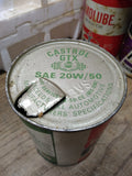 Vtg 1 Quart Paper Can Castrol GTX High Performance Motor Oil 20W 50 USA