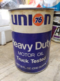 Vtg 1 Quart Paper Can Union 76 Heavy Duty SAE 30 Motor Oil Truck Tested USA