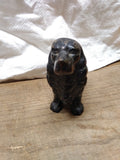 Vtg Cast Iron Black Cocker Spaniel Dog Figurine Paper Weight Possible Hubley