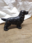 Vtg Cast Iron Black Cocker Spaniel Dog Figurine Paper Weight Possible Hubley