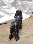 Vtg Cast Iron Black Cocker Spaniel Dog Figurine Paper Weight Possible Hubley