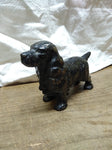 Vtg Cast Iron Black Cocker Spaniel Dog Figurine Paper Weight Possible Hubley