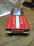 Vtg 1960's Cragstan Chevrolet Corvette #12 Champion Pure Friction Litho Toy Car