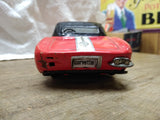 Vtg 1960's Cragstan Chevrolet Corvette #12 Champion Pure Friction Litho Toy Car