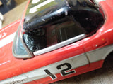 Vtg 1960's Cragstan Chevrolet Corvette #12 Champion Pure Friction Litho Toy Car