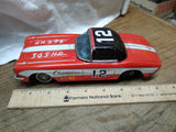 Vtg 1960's Cragstan Chevrolet Corvette #12 Champion Pure Friction Litho Toy Car