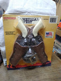 VTG NOS Tootsie toy AMERICAN WEST Double Holster Die Cast toy Cap Guns w/Belt