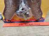 VTG NOS Tootsie toy AMERICAN WEST Double Holster Die Cast toy Cap Guns w/Belt
