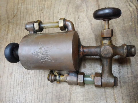 Vtg Antique Powel Boson 1 Pint Hit Miss Steam Gas Engine Brass Cylinder Oiler