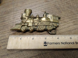 Vtg 1978 BBB Baron Buckle Solid Brass Steam Locomotive Belt Buckle Nice Shape