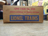 Vtg Lionel One Pair Remote Control No. 022 O Gauge Track Switches with Box