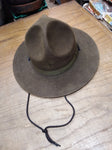 VTG John B Stetson 3 x Beaver State Police Troopers Hat Full Brim Brown Nice!