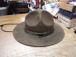 VTG John B Stetson 3 x Beaver State Police Troopers Hat Full Brim Brown Nice!