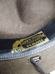 VTG John B Stetson 3 x Beaver State Police Troopers Hat Full Brim Brown Nice!