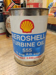 VTG Shell Aeroshell Turbine Oil 555 1 Quart Engine Oil Metal Can Royal Lubricant