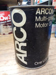 VTG ARCO Fleet XHD Multi Grade 1 Quart Motor Oil Metal Can 20W 40 Black USA
