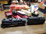 Vtg O27 Gauge Lionel 2037 Steam Engine 6026 Whistle Tender Train Set 5 Cars Runs