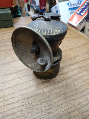 VTG Auto Lite Carbide Lamp Coal Miners Head Brass Light Universal Lamp Co.