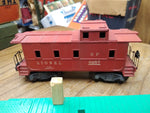 Vtg Lionel O Gauge 3 Pc Train Car Lot SP 6257 Caboose C&O 9157 PC 9158 Flat Beds