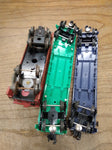 Vtg Lionel O Gauge 3 Pc Train Car Lot SP 6257 Caboose C&O 9157 PC 9158 Flat Beds