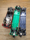 Vtg Lionel O Gauge 3 Pc Train Car Lot SP 6257 Caboose C&O 9157 PC 9158 Flat Beds
