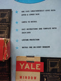 Vtg Yale Window Lock L113 Card Board Counter Display Card w/5 Locks Good Shape!