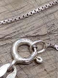 Vtg 925 Sterling and Clear Stone CZ? Heart Necklace 17 Inch Very Nice!