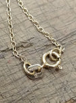 Vtg 925 Sterling Vermeil Open Heart Necklace 17 Inch Very Nice!