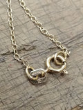 Vtg 925 Sterling Vermeil Open Heart Necklace 17 Inch Very Nice!