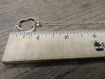 Vtg 925 Sterling Vermeil Open Heart Necklace 17 Inch Very Nice!